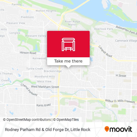 Rodney Parham Rd & Old Forge Dr map