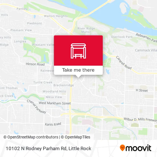 Mapa de 10102 N Rodney Parham Rd