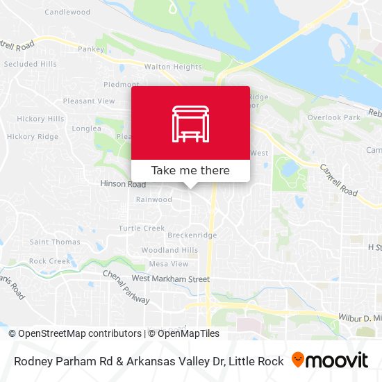 Mapa de Rodney Parham Rd & Arkansas Valley Dr