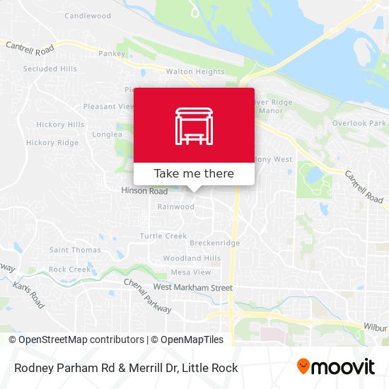 Rodney Parham Rd & Merrill Dr map