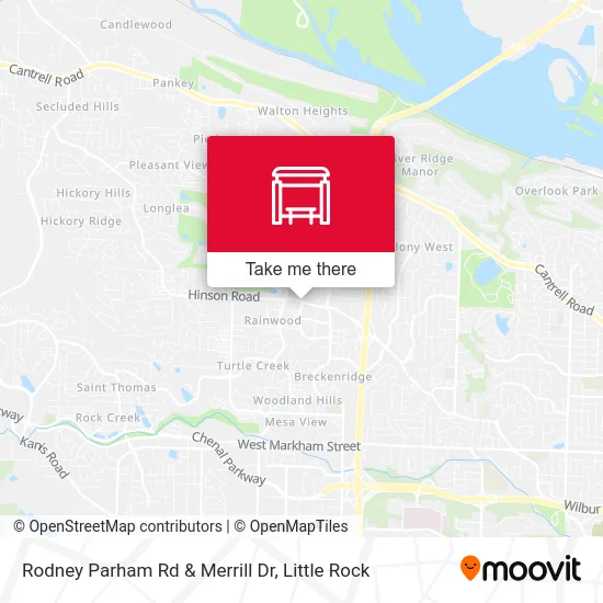 Rodney Parham Rd & Merrill Dr map
