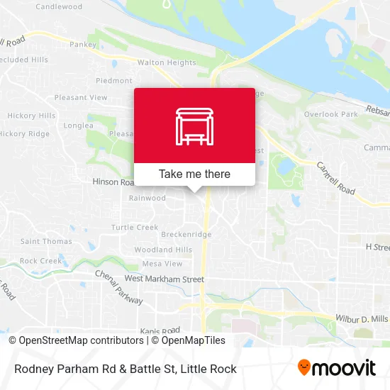 Mapa de Rodney Parham Rd & Battle St