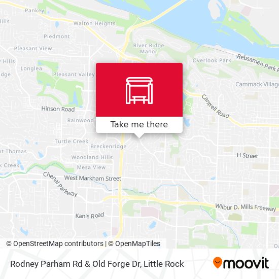 Rodney Parham Rd & Old Forge Dr map