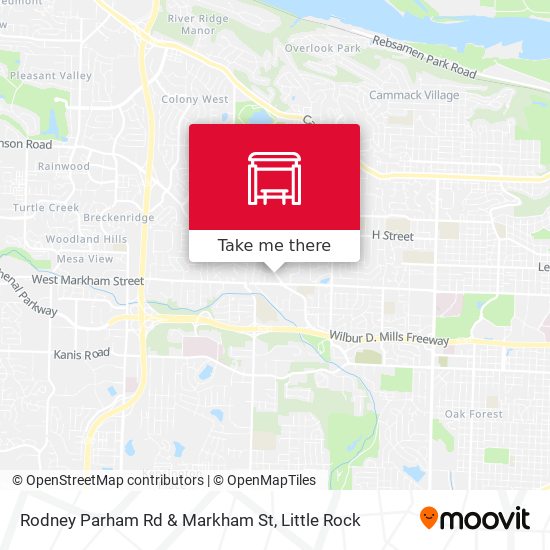 Rodney Parham Rd & Markham St map