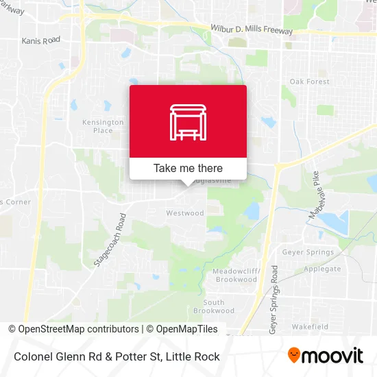 Colonel Glenn Rd & Potter St map