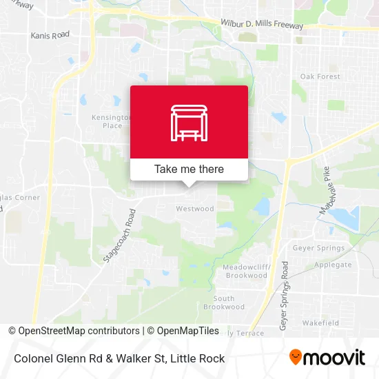 Mapa de Colonel Glenn Rd & Walker St