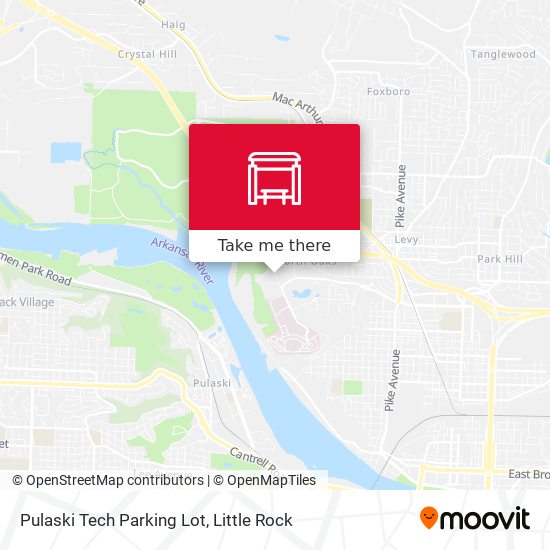 Pulaski Tech Parking Lot map