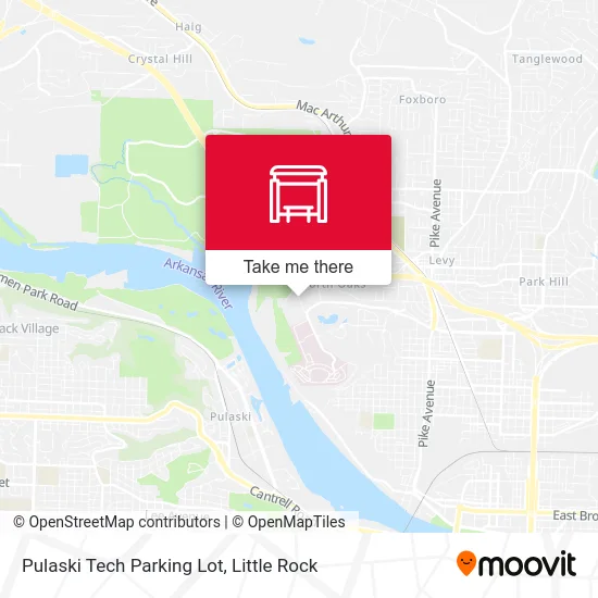 Pulaski Tech Parking Lot map