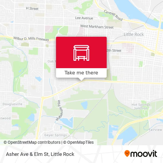 Mapa de Asher Ave & Elm St