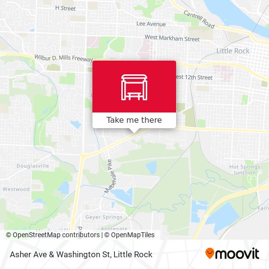 Asher Ave & Washington St map