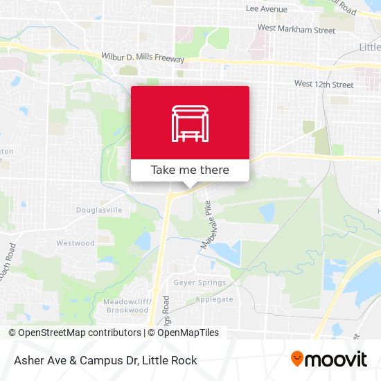 Asher Ave & Campus Dr map