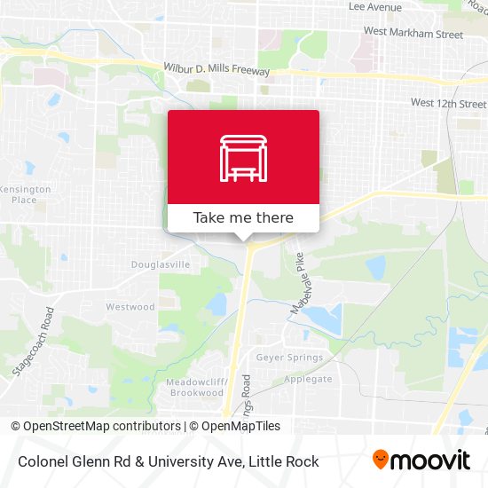 Mapa de Colonel Glenn Rd & University Ave