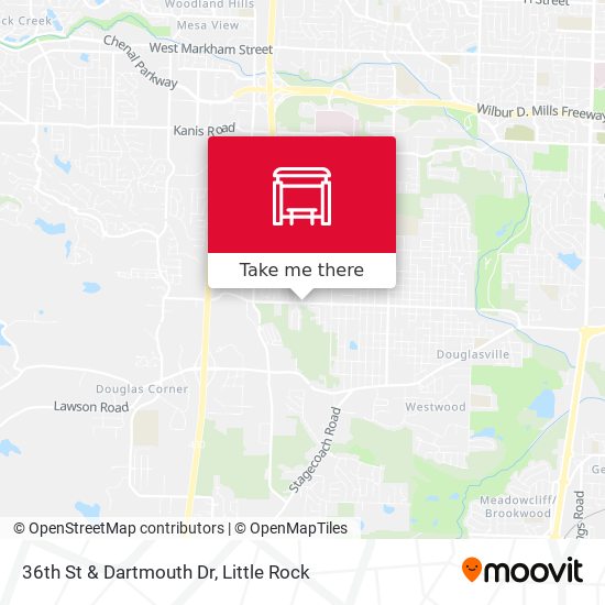 36th St & Dartmouth Dr map