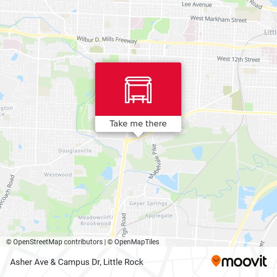 Asher Ave & Campus Dr map