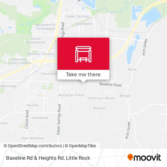 Baseline Rd & Heights Rd map