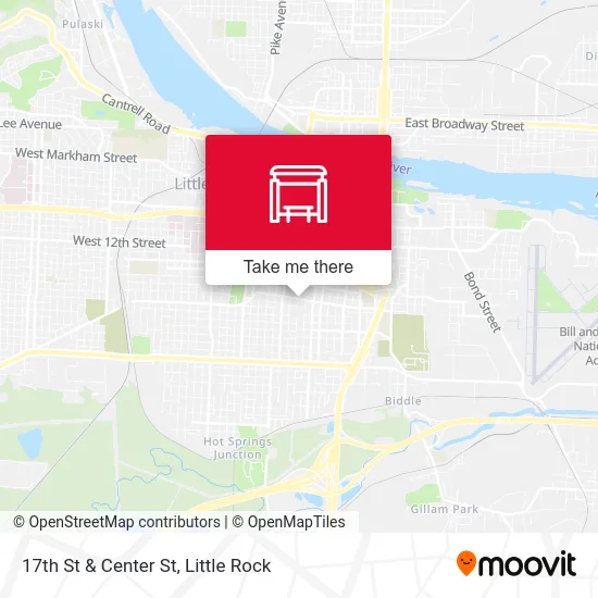 17th St & Center St map