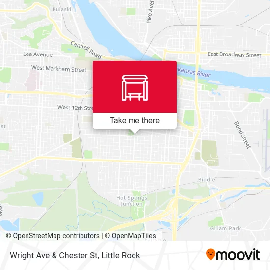 Wright Ave & Chester St map