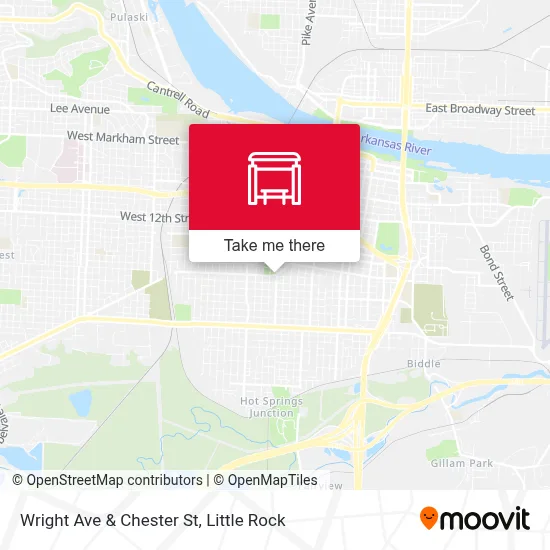 Wright Ave & Chester St map