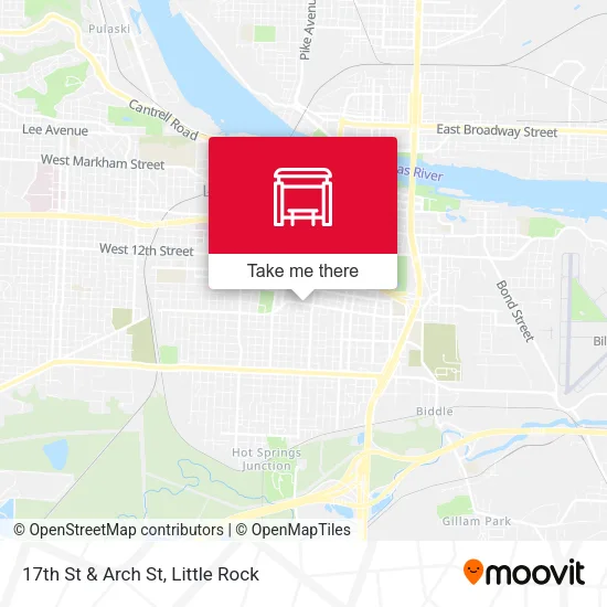 17th St & Arch St map