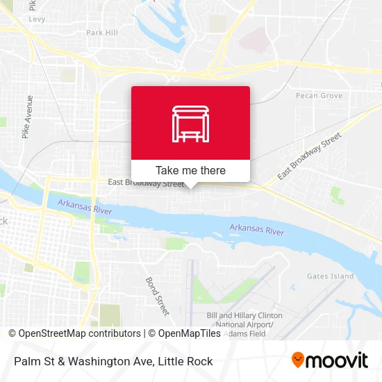 Palm St & Washington Ave map