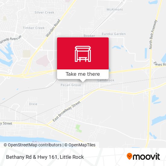 Bethany Rd & Hwy 161 map