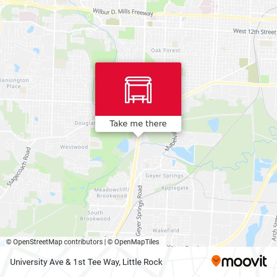 Mapa de University Ave & 1st Tee Way