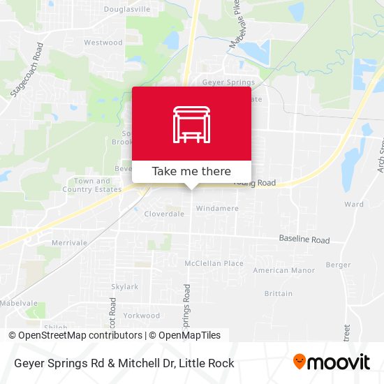 Geyer Springs Rd & Mitchell Dr map