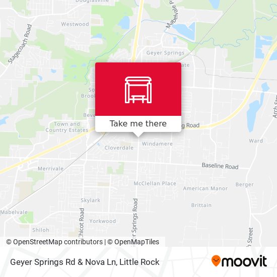 Geyer Springs Rd & Nova Ln map