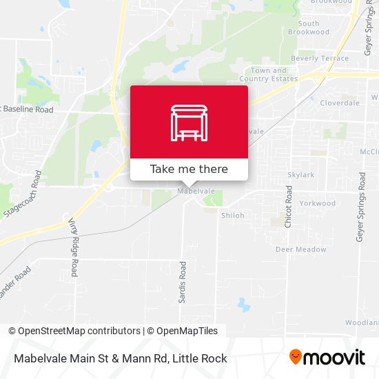 Mabelvale Main St & Mann Rd map