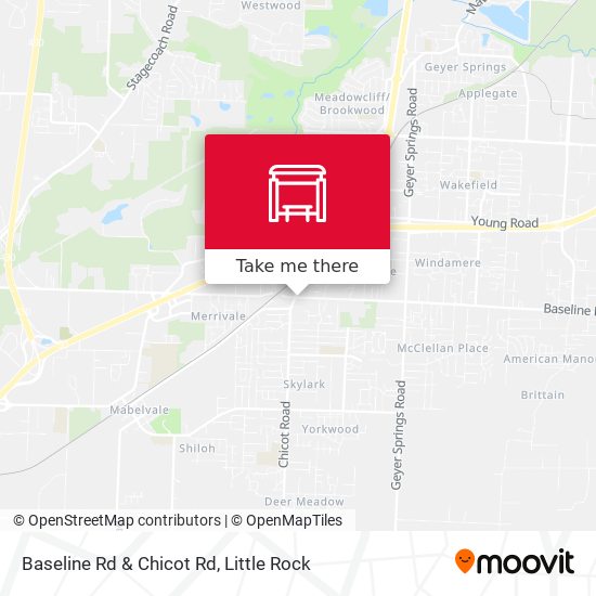 Baseline Rd & Chicot Rd map