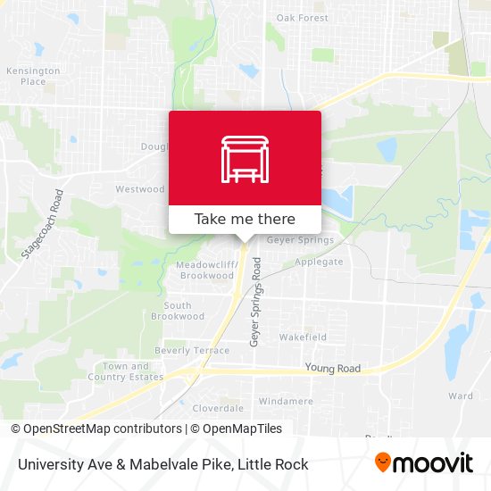 University Ave & Mabelvale Pike map