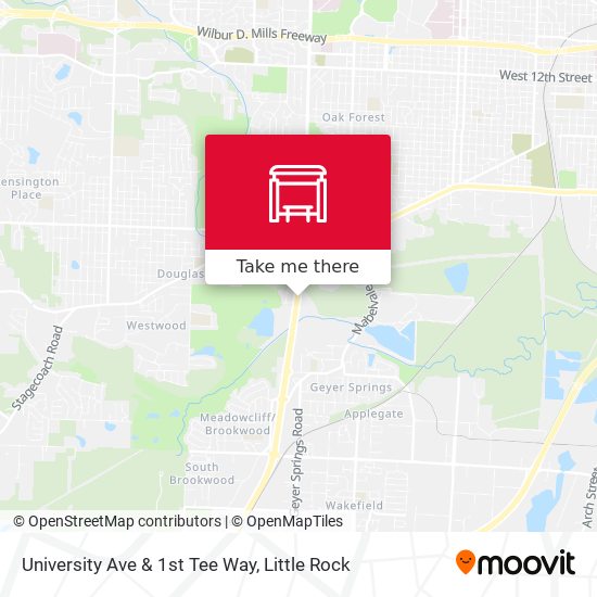 University Ave & 1st Tee Way map