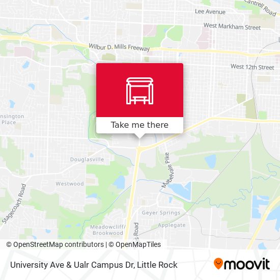 Mapa de University Ave & Ualr Campus Dr