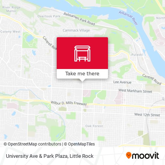 University Ave & Park Plaza map