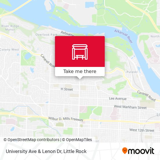 University Ave & Lenon Dr map