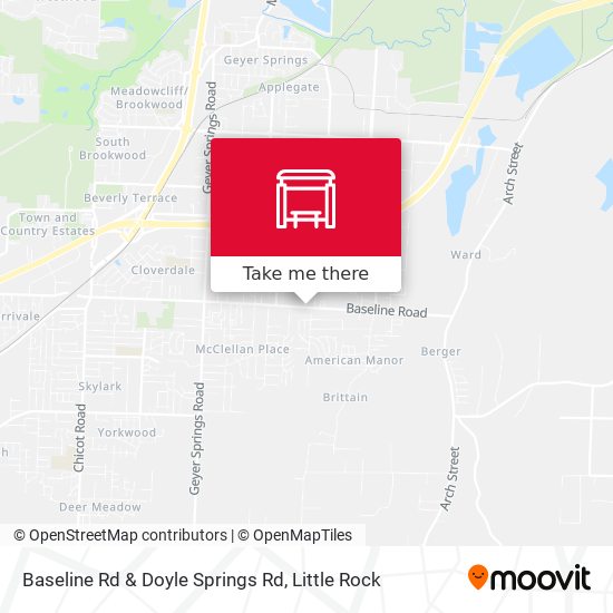 Baseline Rd & Doyle Springs Rd map