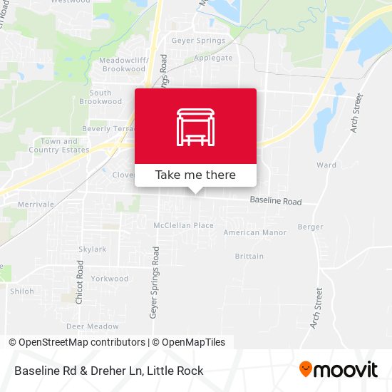 Baseline Rd & Dreher Ln map