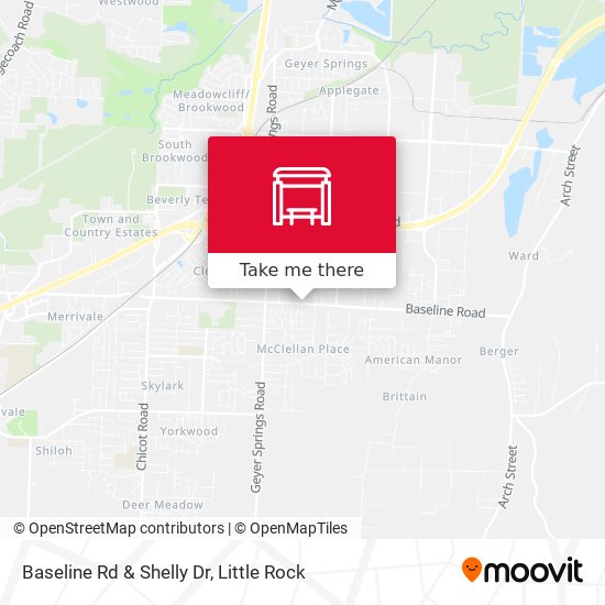 Baseline Rd & Shelly Dr map