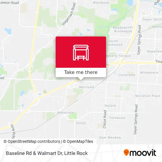 Mapa de Baseline Rd & Walmart Dr