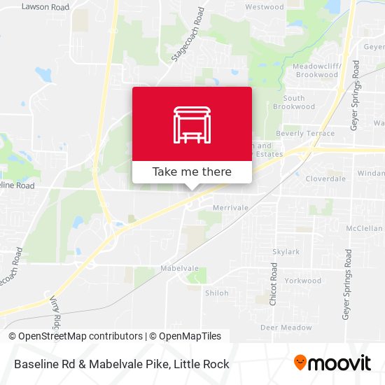 Baseline Rd & Mabelvale Pike map
