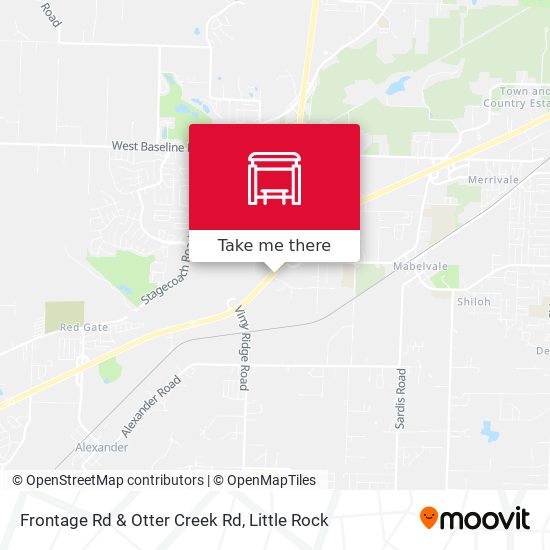 Frontage Rd & Otter Creek Rd map