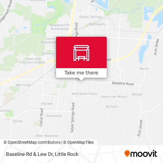 Baseline Rd & Lew Dr map