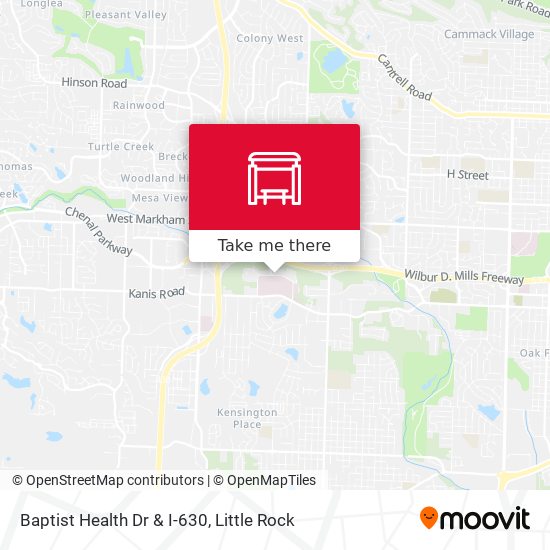 Baptist Health Dr & I-630 map