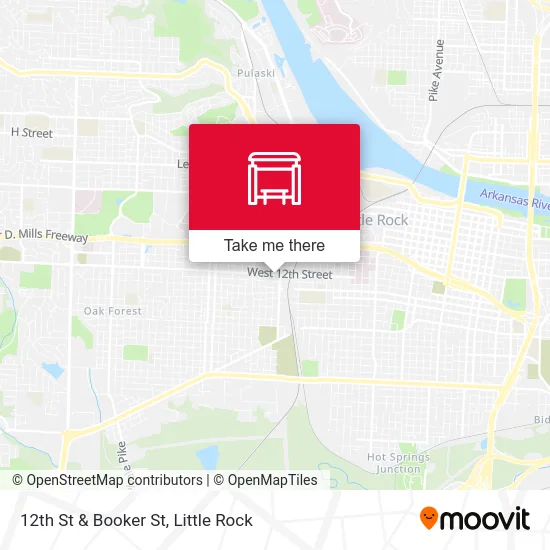 12th St & Booker St map