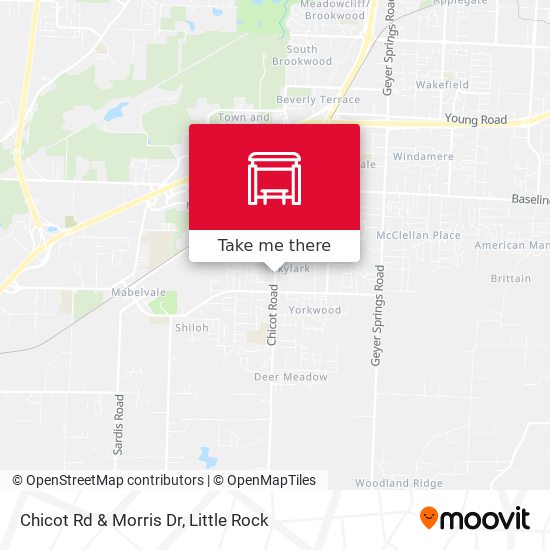 Chicot Rd & Morris Dr map