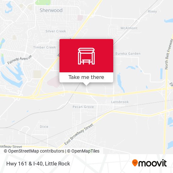 Hwy 161 & I-40 map