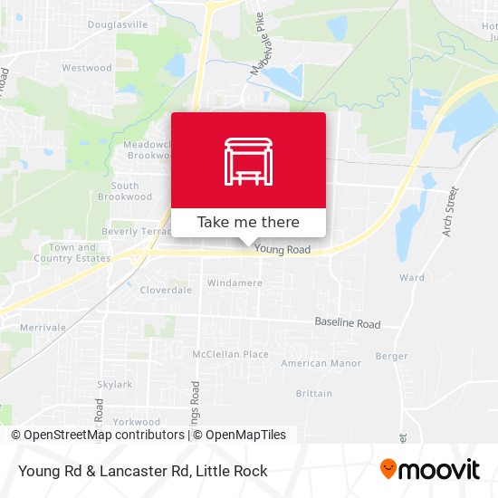Young Rd & Lancaster Rd map
