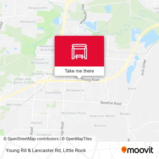 Young Rd & Lancaster Rd map
