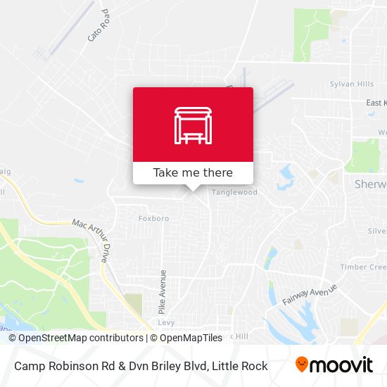 Mapa de Camp Robinson Rd & Dvn Briley Blvd