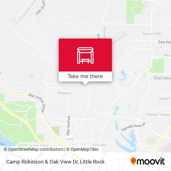 Camp Robinson & Oak View Dr map